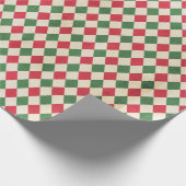 Rotes Harlequin-Muster Geschenkpapier (Ecke)