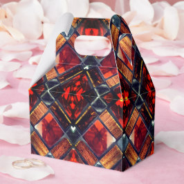 Rotes Hartglas Geschenkschachtel