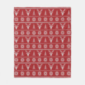 Rotes hässliches Weihnachtspulli Fleecedecke (Vorderseite)