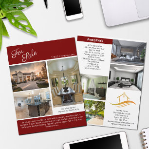 Rotes Haus für den Verkauf Real Anwesen Liste 2 Se Flyer