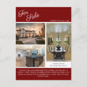 Rotes Haus für den Verkauf Real Anwesen Postkarte (Vorderseite)