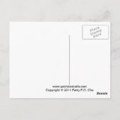 Rotes Haus im Winter Postkarte (Rückseite)