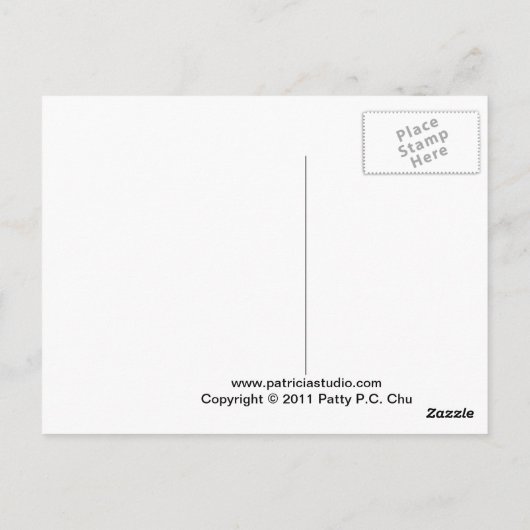 Rotes Haus im Winter Postkarte (Rückseite)