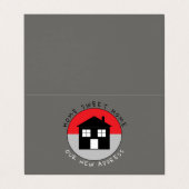Rotes Haus-Logo, Änderung der Adresskarte Visitenkarten (Außenseite Aufgefaltet)