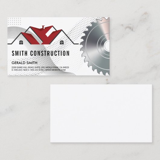 Rotes Haus | Säge Visitenkarte (Vorne/Hinten)