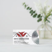 Rotes Haus | Säge Visitenkarte (Stehend Vorderseite)