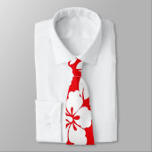 Rotes hawaiisches Muster Krawatte (Gebunden)