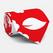 Rotes hawaiisches Muster Krawatte (Gerollt)