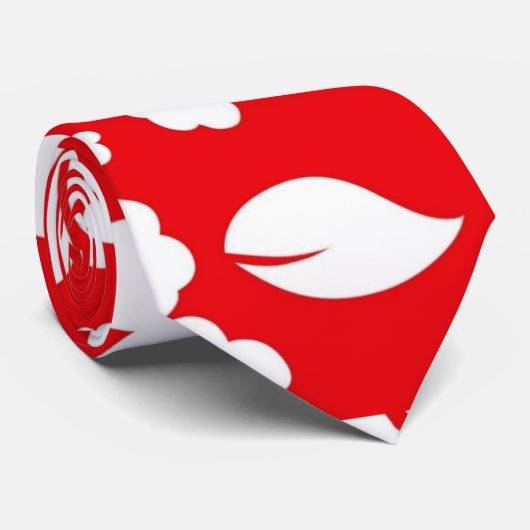 Rotes hawaiisches Muster Krawatte (Gerollt)