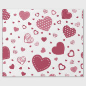 Rotes Heart Packpapier (Flach)