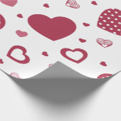 Rotes Heart Packpapier (Ecke)