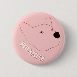 Rotes Heeler Button