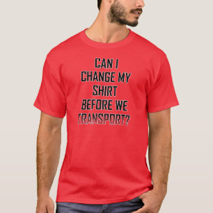 Rotes Hemd ändert sich, bevor ich lustiges Sci-Fi T-Shirt
