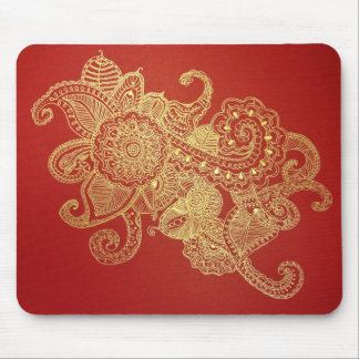 Rotes Hennastrauch-Paradies Mousepad