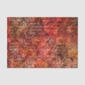 Rotes Herbst-Ephemeren-Muster Seidenpapier (Vorderseite)