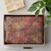 Rotes Herbst-Ephemeren-Muster Seidenpapier (Geschenk)