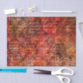 Rotes Herbst-Ephemeren-Muster Seidenpapier (Handwerk)