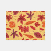 Rotes Herbstblatt Fleecedecke (Vorderseite (Horizontal))