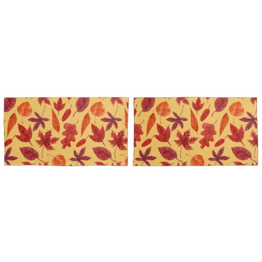 Rotes Herbstblatt Kissenbezug (Vorderseite-Set)