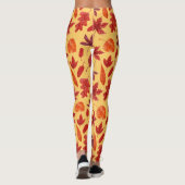Rotes Herbstblatt Leggings (Rückseite)