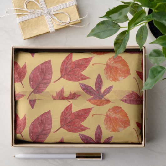 Rotes Herbstblatt Seidenpapier (Geschenk)