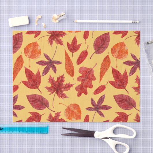 Rotes Herbstblatt Seidenpapier (Handwerk)