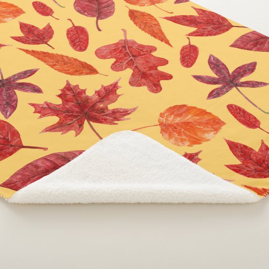 Rotes Herbstblatt Sherpadecke (3/4)