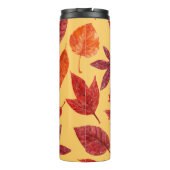 Rotes Herbstblatt Thermosbecher (Rückseite)