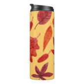 Rotes Herbstblatt Thermosbecher (Nach rechts gedreht)