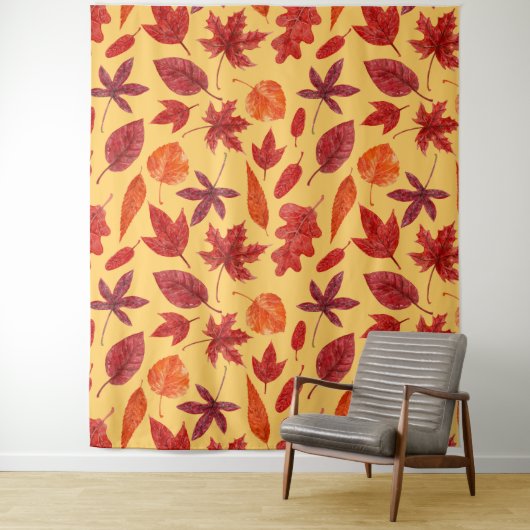 Rotes Herbstblatt Wandteppich (Beispiel)
