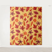 Rotes Herbstblatt Wandteppich (Vorderseite)