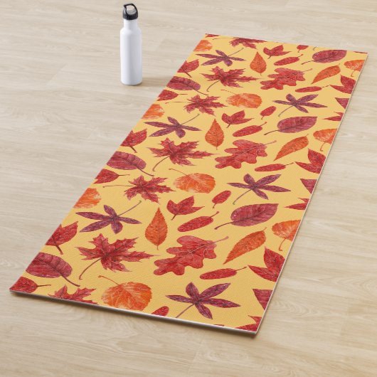 Rotes Herbstblatt Yogamatte (Beispiel)