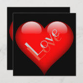 Rotes Herz Attraktive Pariser Liebe Hochzeit (Vorne/Hinten)