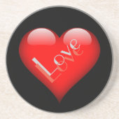 Rotes Herz Attraktive Pariser Liebe Hochzeit Getränkeuntersetzer (Vorne)