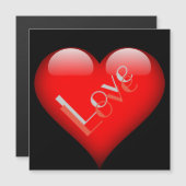 Rotes Herz Attraktive Pariser Liebe Hochzeit Magnetkarte (Vorne/Hinten)