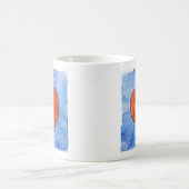 Rotes Herz auf Blau 2011 Kaffeetasse (Mittel)