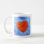 Rotes Herz auf Blau 2011 Kaffeetasse (Links)