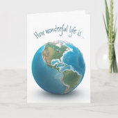 Rotes Herz auf der Erde Karte (Vorderseite)