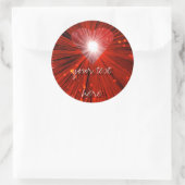 Rotes Herz, Aufkleber "Dein Text" rund (Tasche)