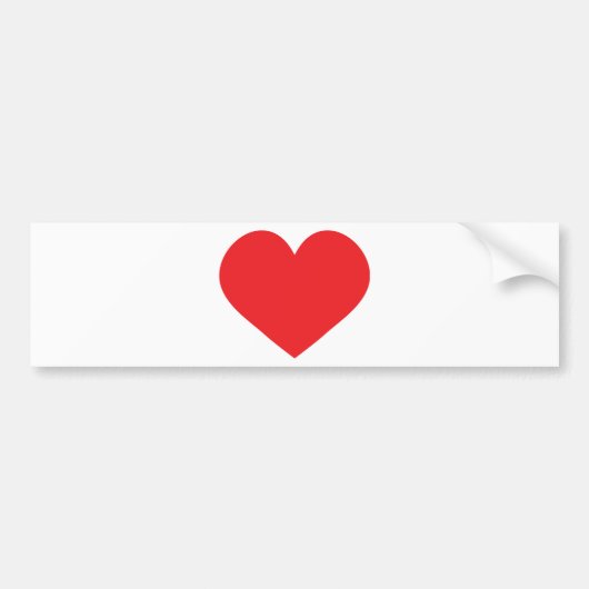 rotes Herz Autoaufkleber (Vorne)