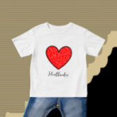 Rotes Herz Baby T-shirt