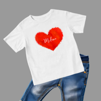 Rotes Herz Baby T-shirt