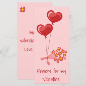 Rotes Herz Ballons Blume Valentinstag (Vorne/Hinten)