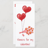 Rotes Herz Ballons Blume Valentinstag weiß (Vorne/Hinten)