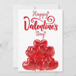 Rotes Herz Balloons für den Valentinstag Einladung