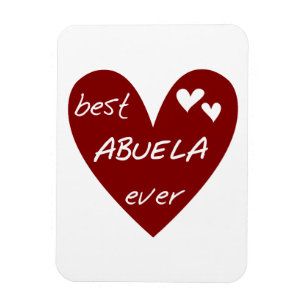 Rotes Herz beste Abuela überhaupt Geschenke Magnet