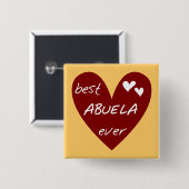 Rotes Herz beste Abuela überhaupt T - Shirts und Button (Vorne & Hinten)
