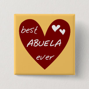 Rotes Herz beste Abuela überhaupt T - Shirts und Button