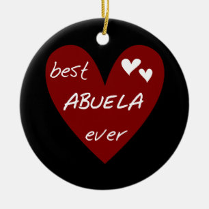 Rotes Herz beste Abuela überhaupt T - Shirts und Keramik Ornament
