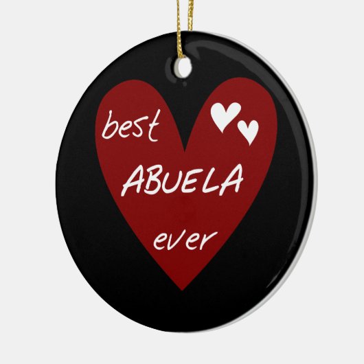 Rotes Herz beste Abuela überhaupt T - Shirts und Keramik Ornament (Links)